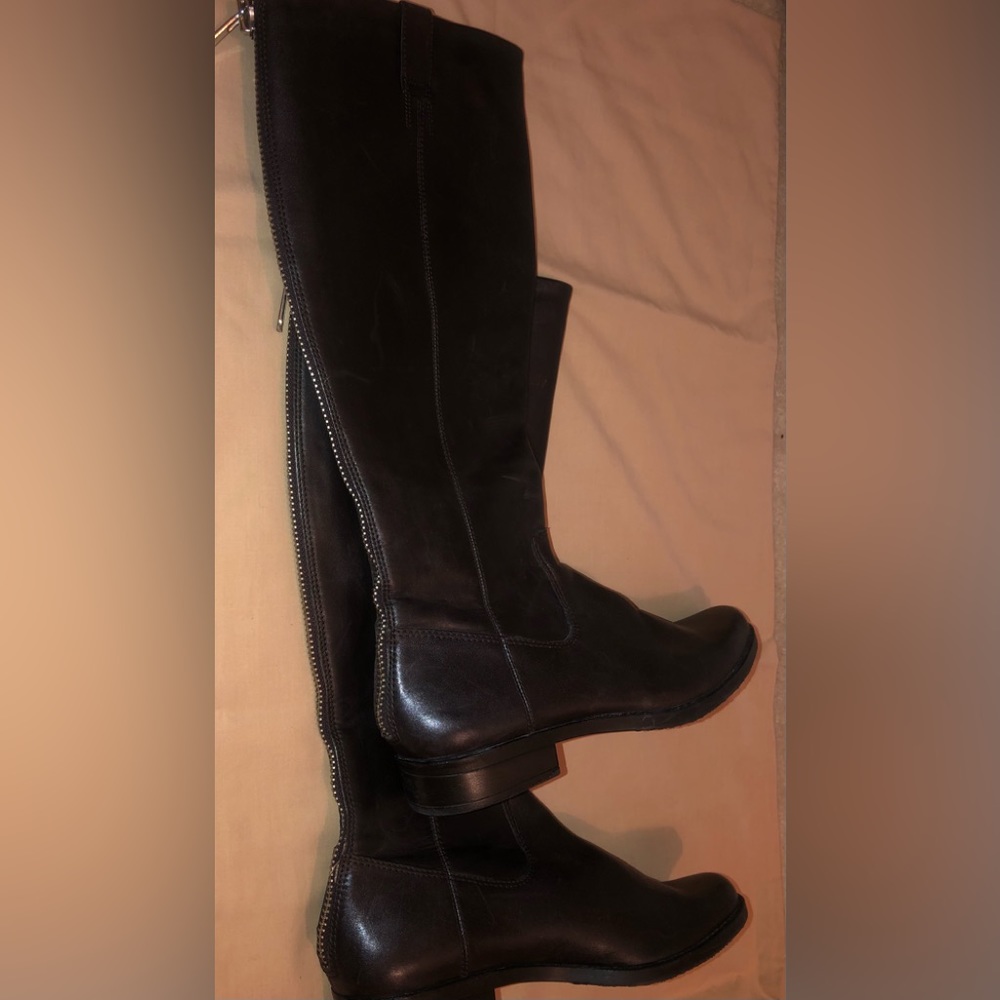 Brown knee high boots